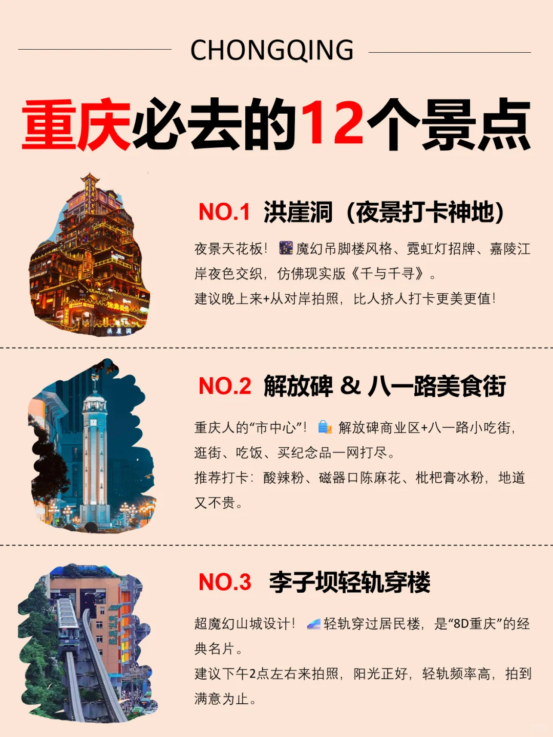 第一次来重庆怎么玩？这12个景点全覆盖！