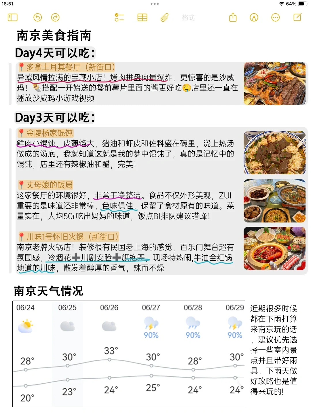本人做的南京旅游攻略已经next level了