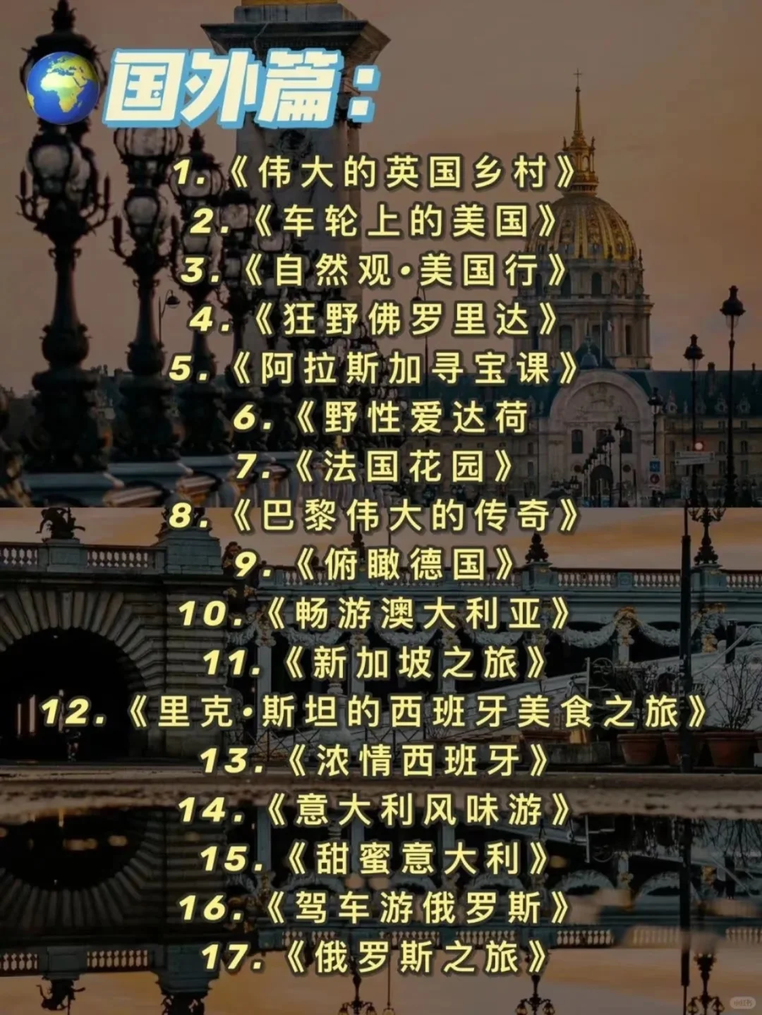 收藏这55部纪录片🔥假期好好去玩‼️