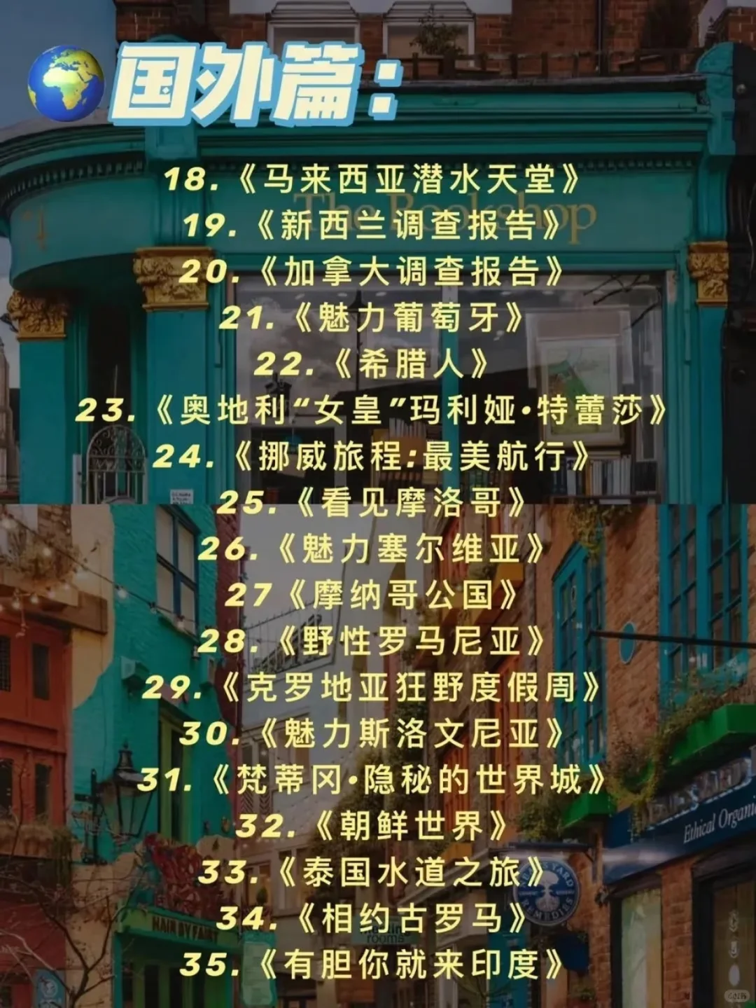 收藏这55部纪录片🔥假期好好去玩‼️