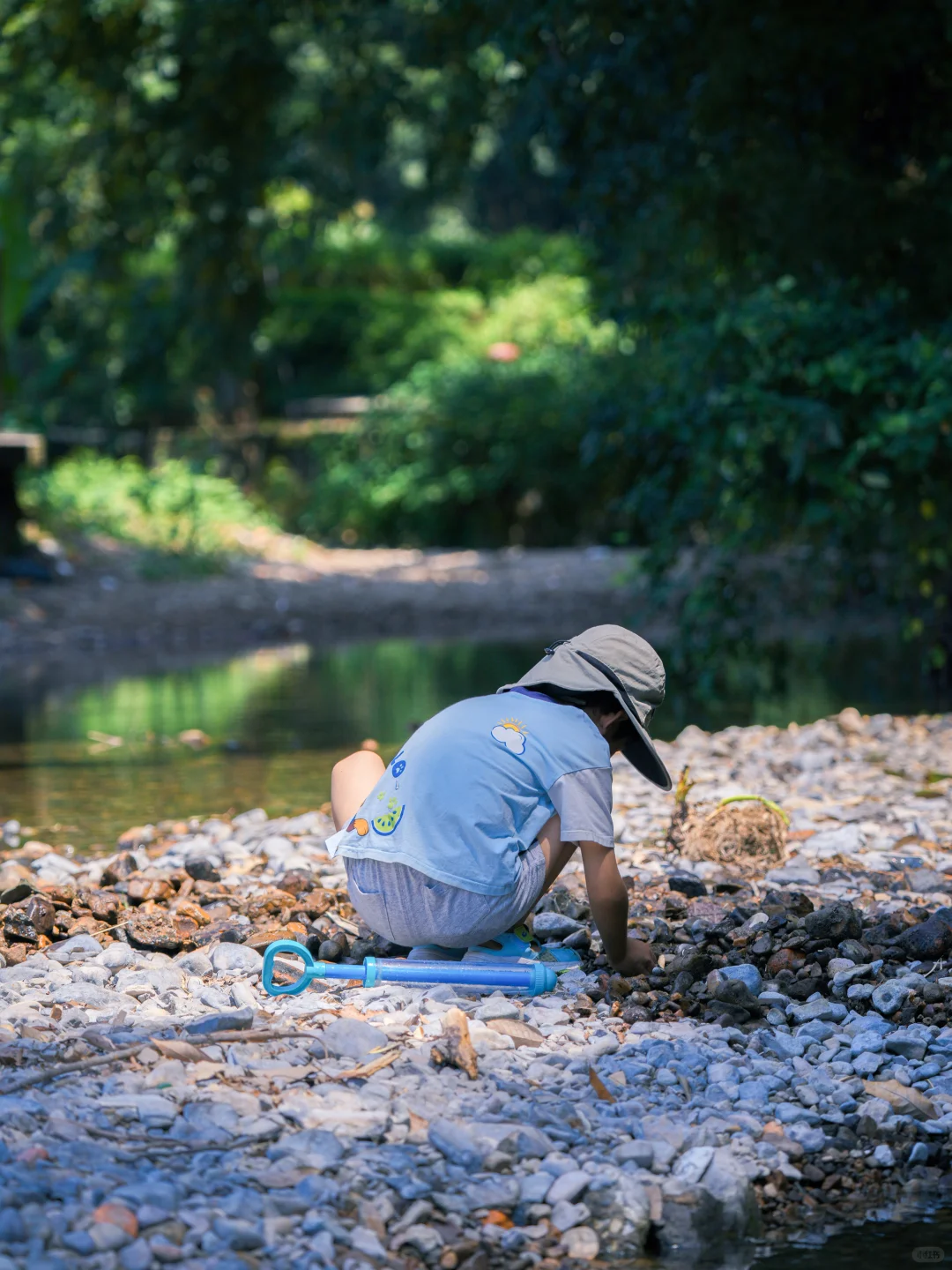 周末溜娃|去梅家坞的茶山小溪玩水