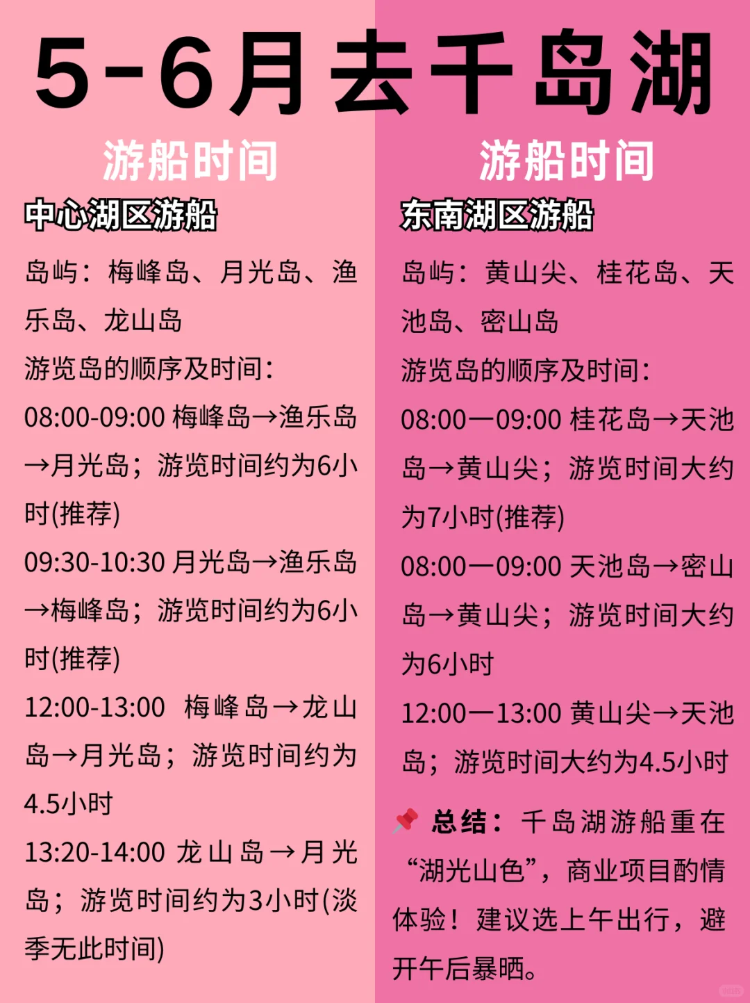 土著连夜整理!五一千岛湖红黑榜避雷指南