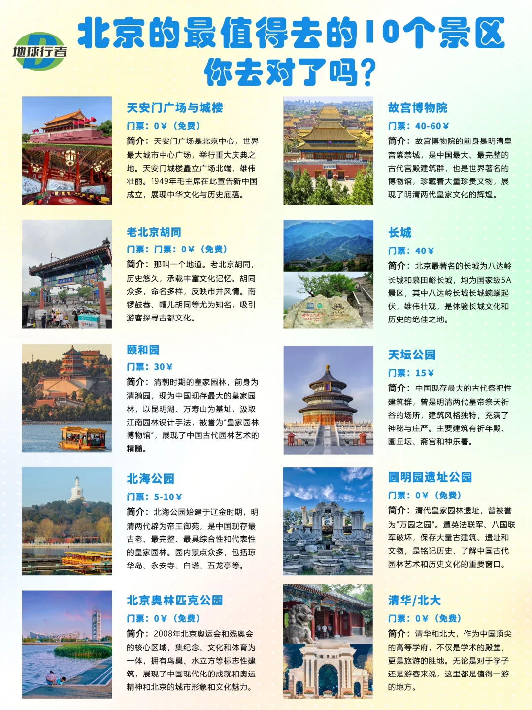 北京最值得去的10个景区，你去对了吗？