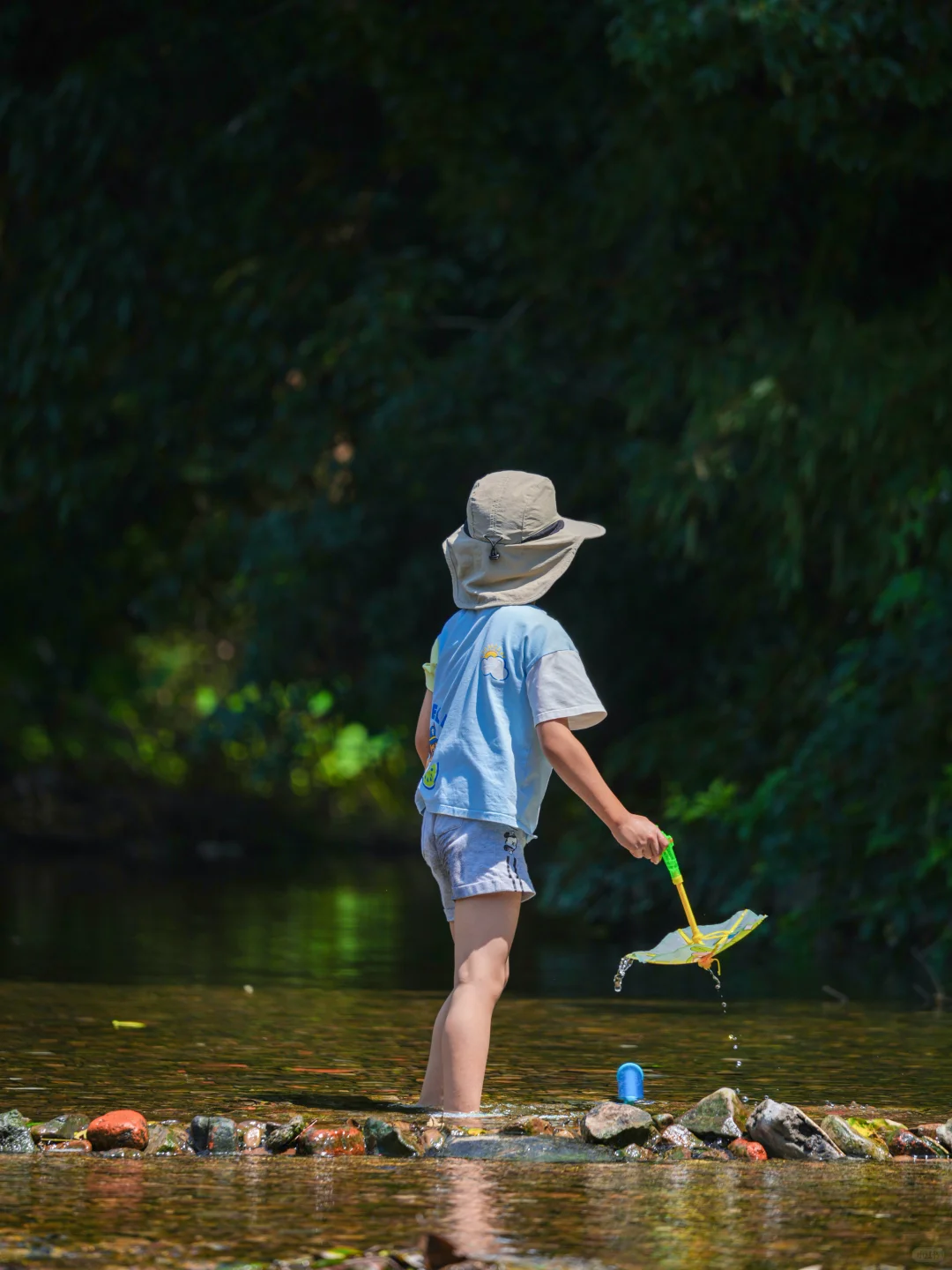 周末溜娃|去梅家坞的茶山小溪玩水