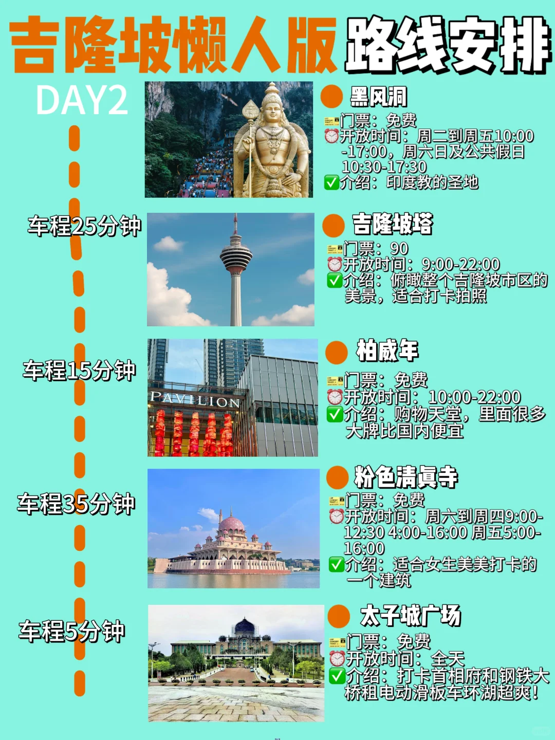 吉隆坡自驾路线｜三天两晚超全攻略来啦✅