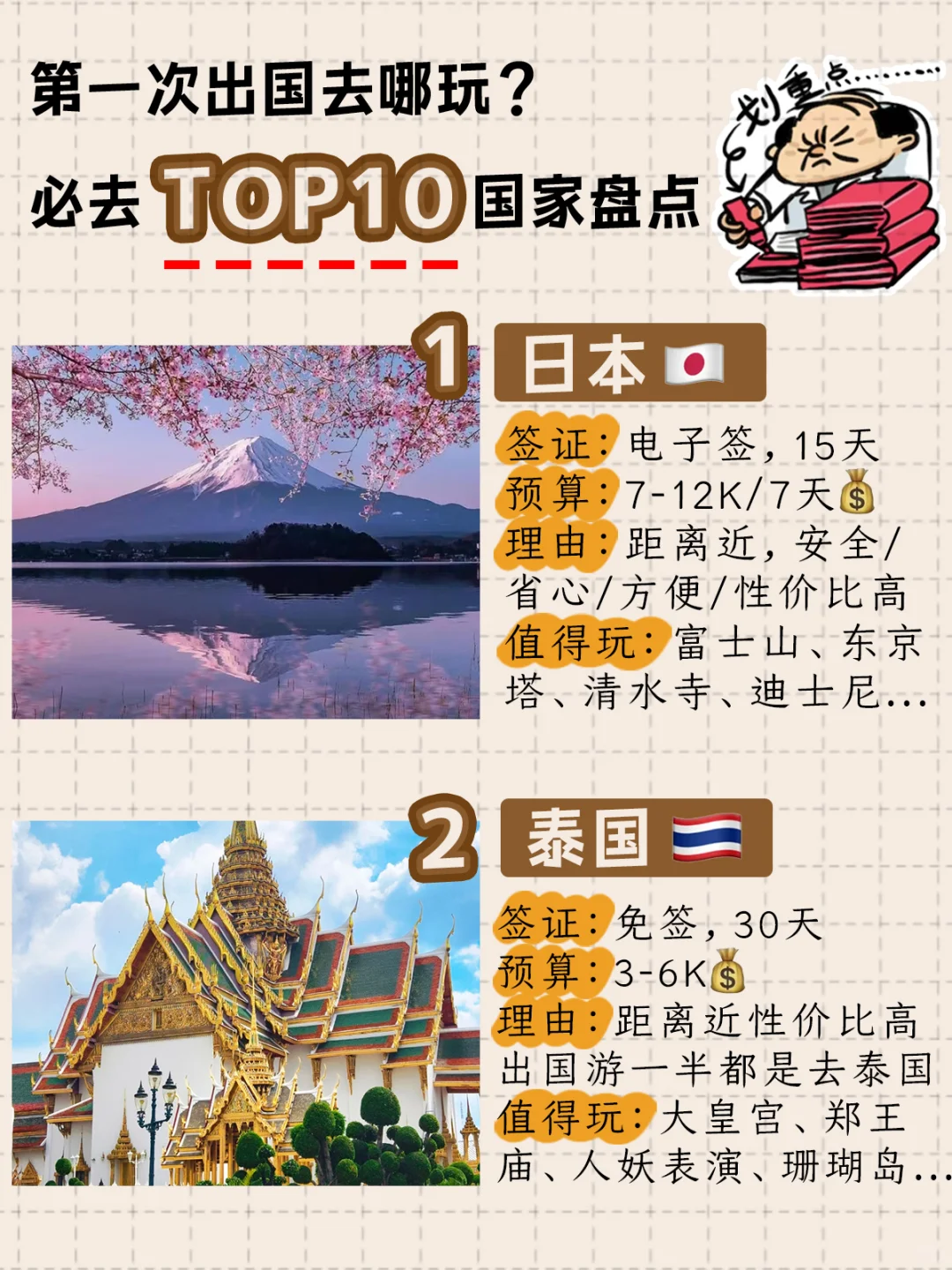 第一次出国玩top10国家盘点