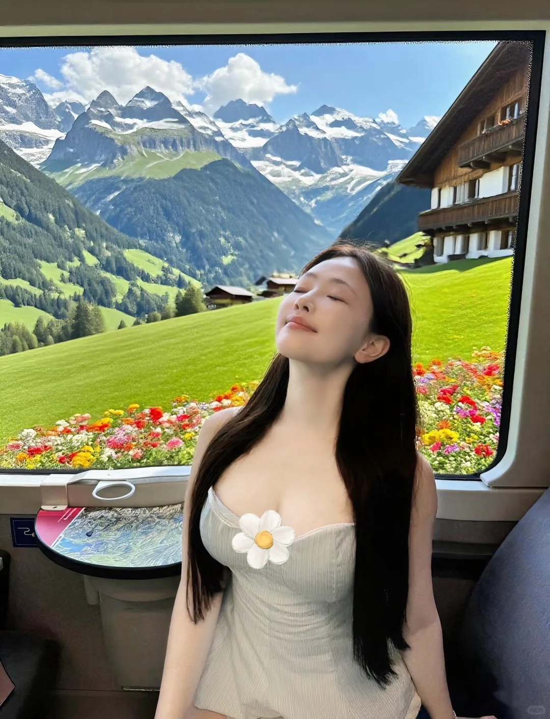 在阿尔卑斯山坐黄金列车⛰️