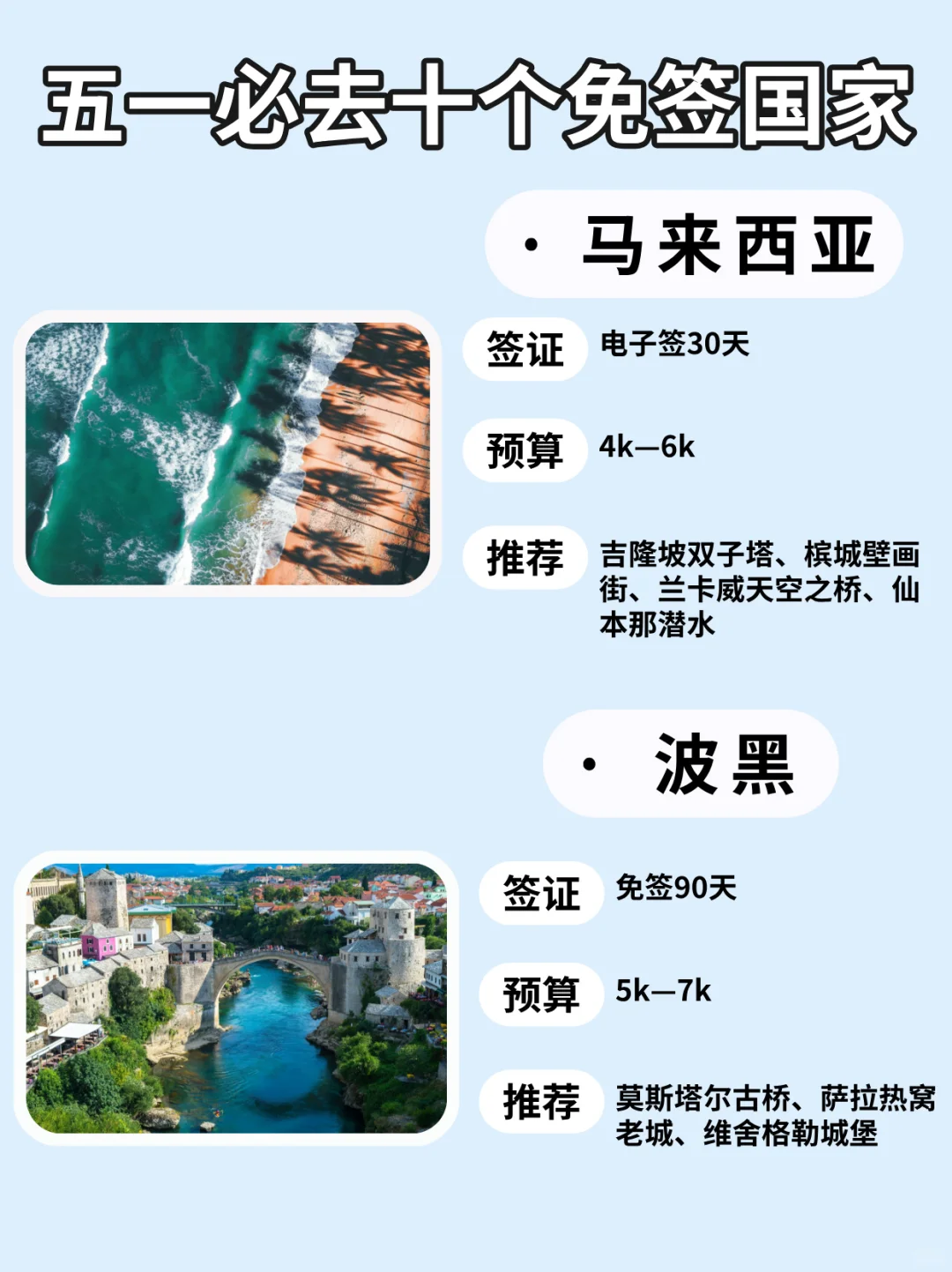 五一逃离计划 | 10个免签国说走就走！