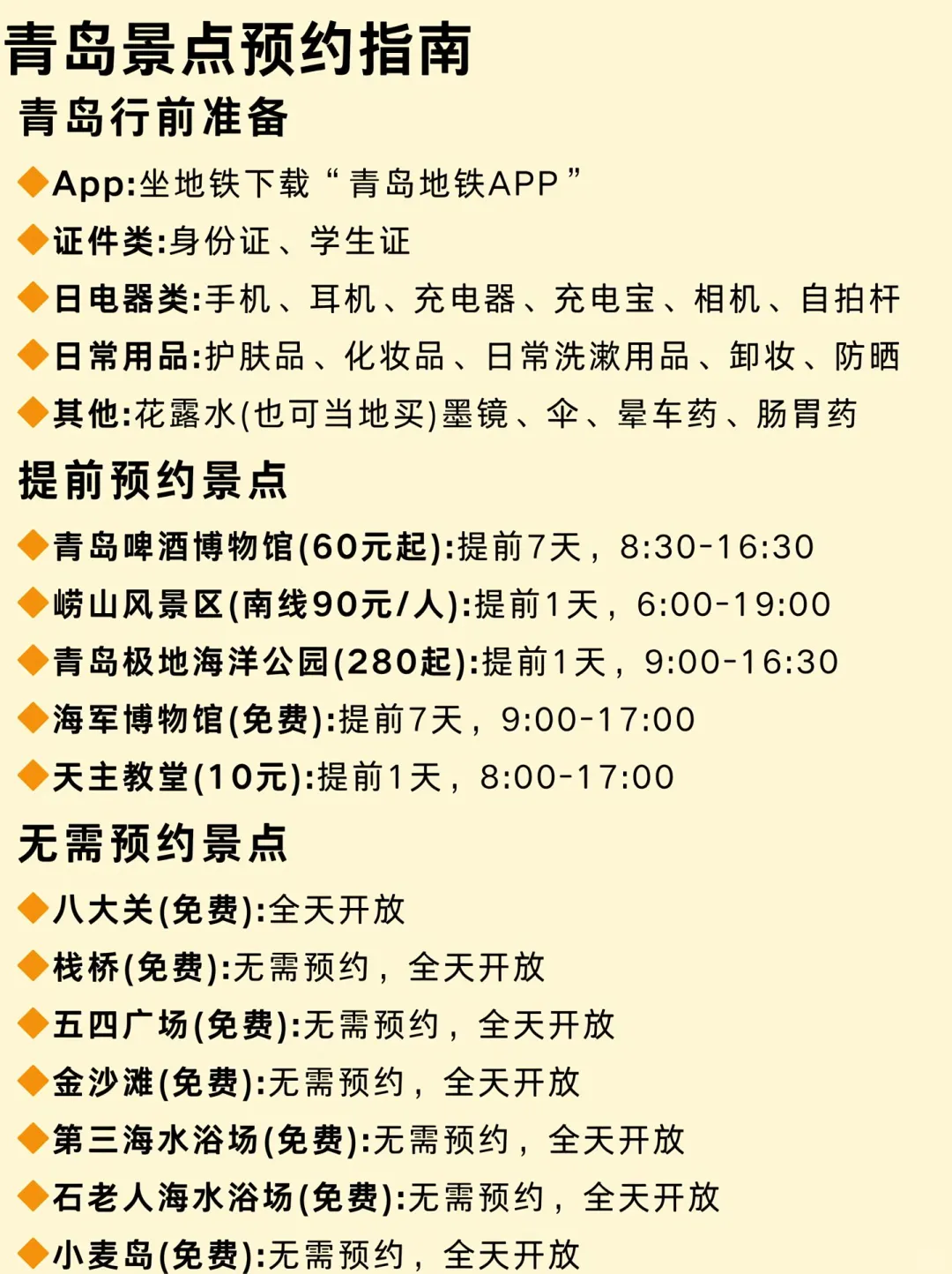 青岛已回，我的建议是......省钱版