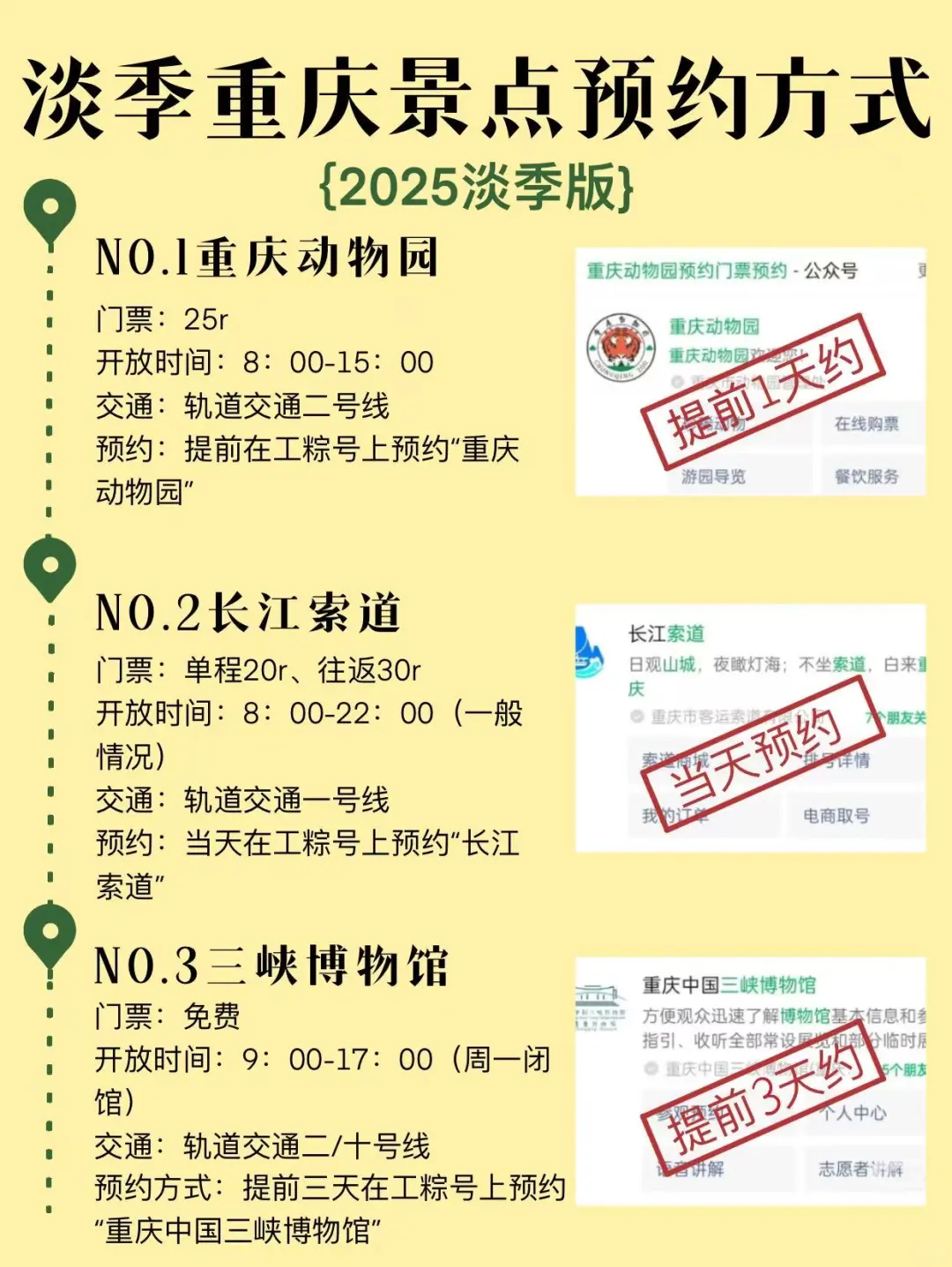 🔥重庆旅游法则：不预约🟰白跑一趟！