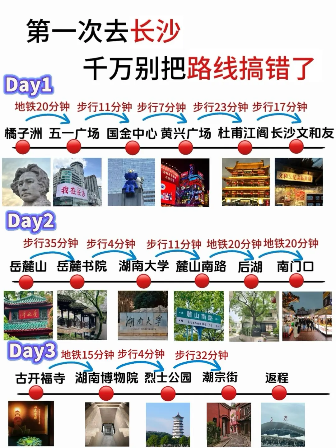第一次去长沙！一定别把游玩顺序搞反啦