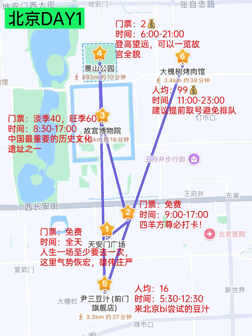 J人好恐怖…被男朋友做的北京攻略震撼