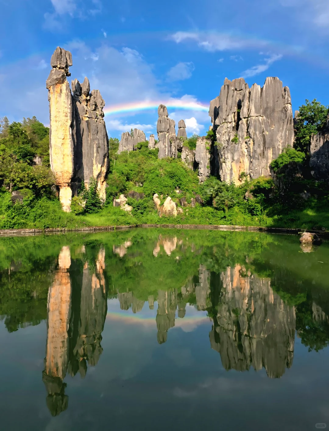 挑战全网最美石林|双彩虹下的阿诗玛🌈