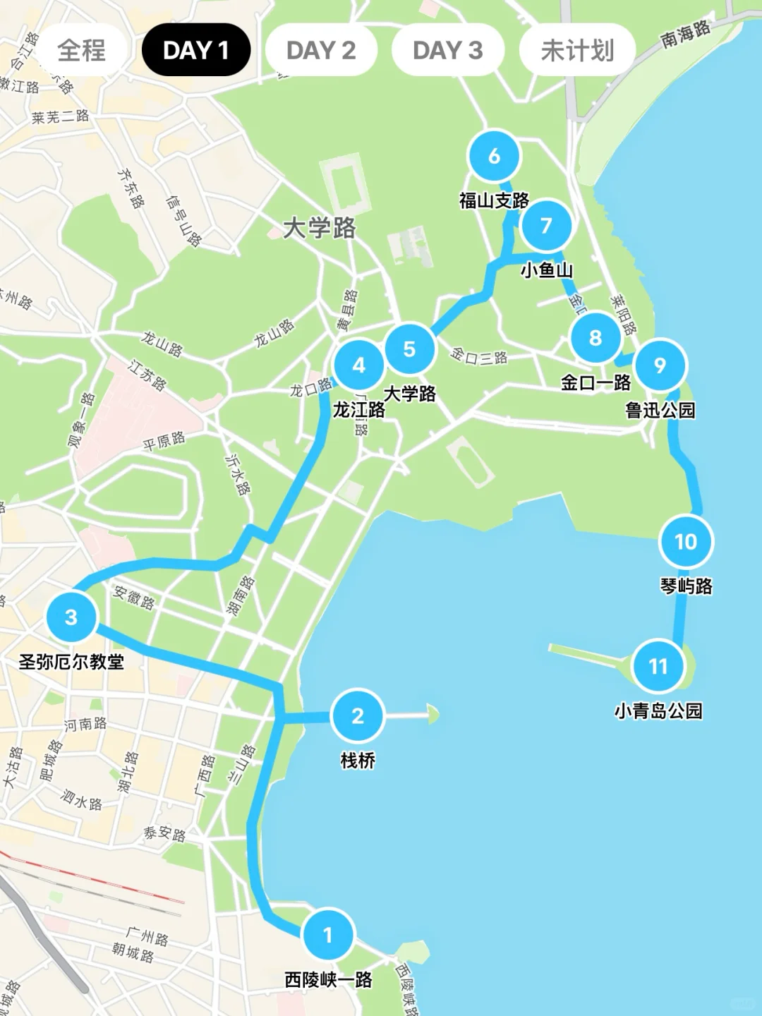 青岛三天真的能去20个地方被问疯‼️附路线