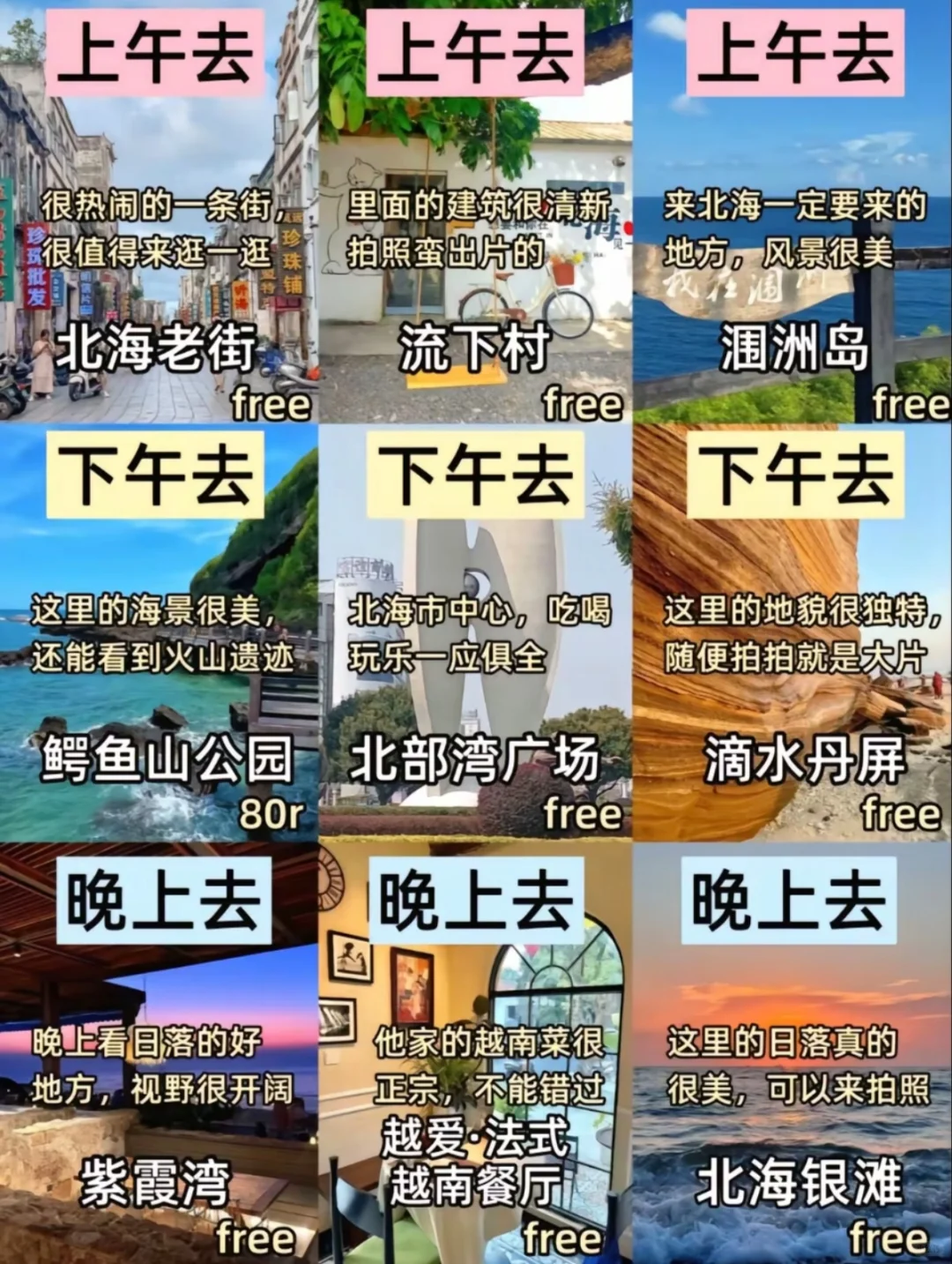 想去北海旅游了！预算有限