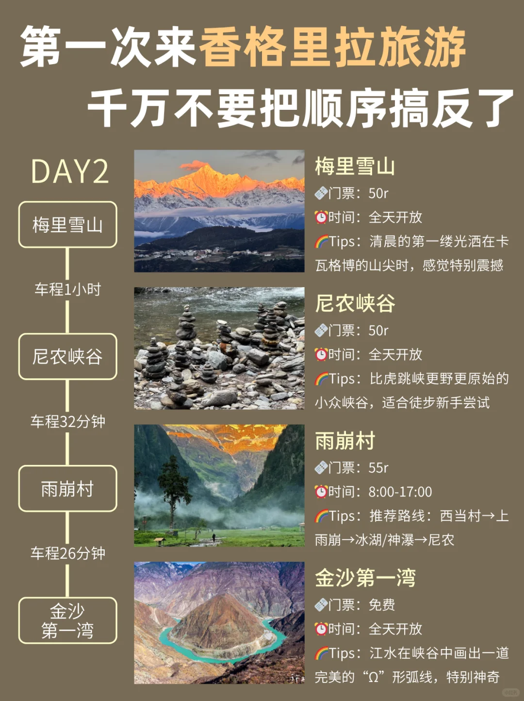 香格里拉旅游攻略|3天2晚不绕路线➕避坑指南