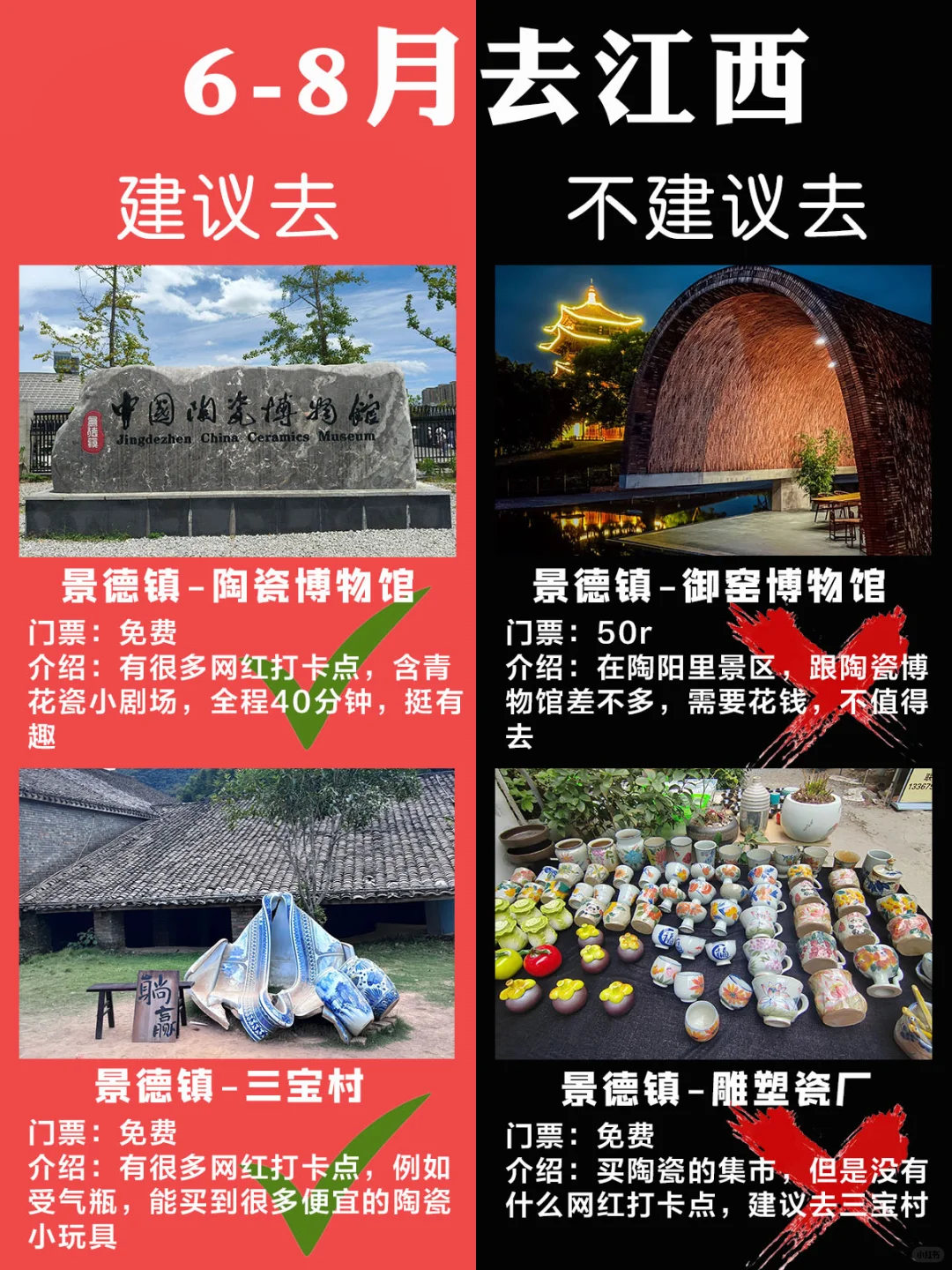 亲测‼️6-8月江西景点旅游攻略，快🐴住