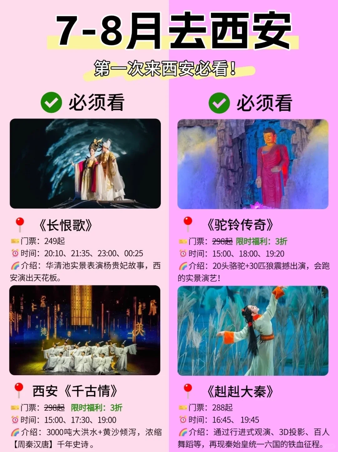 7-8月西安旅游💯攻略，本地人熬夜整理❗
