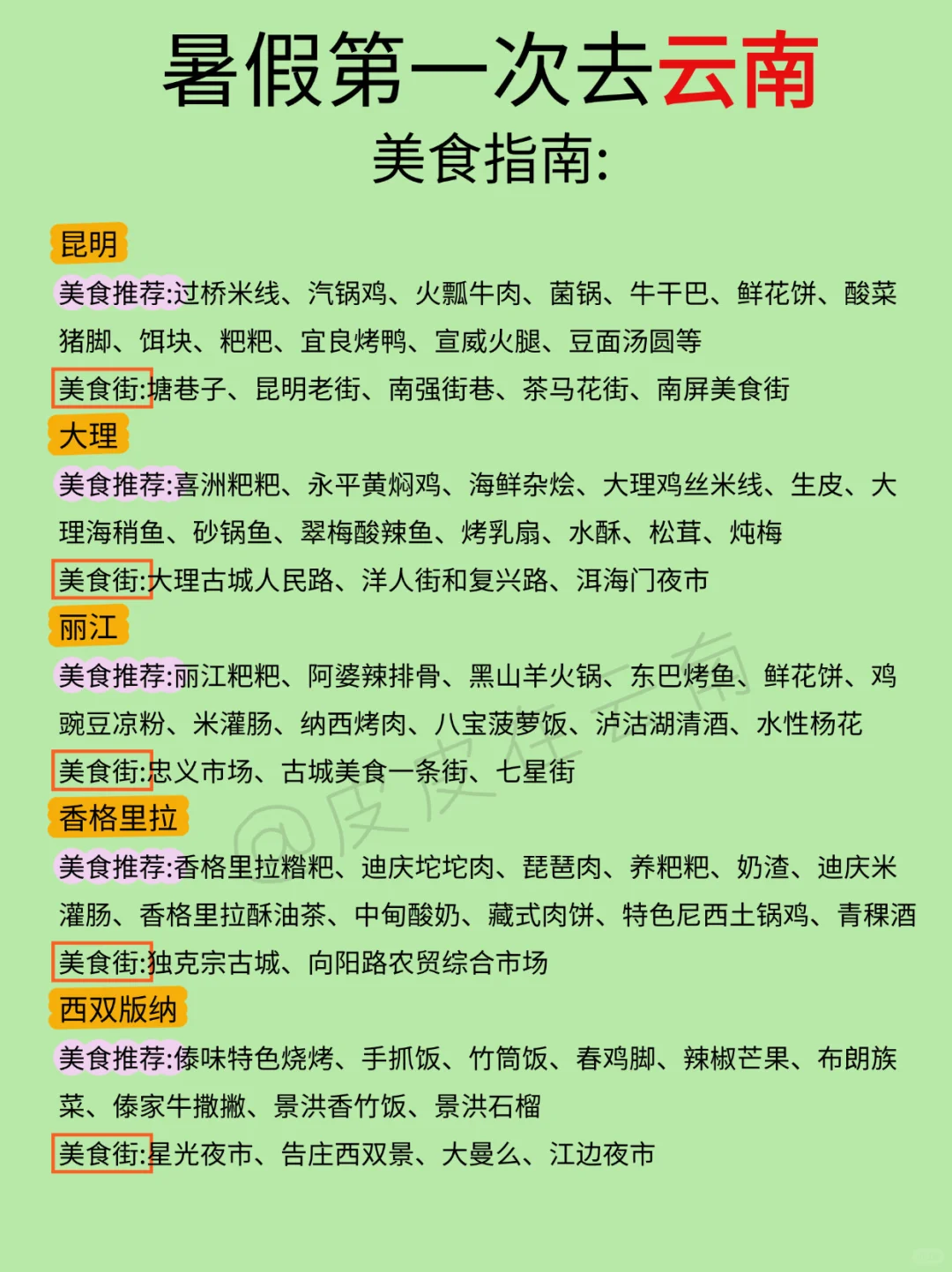 暑假云南亲子游天花板！（不走回头路篇）