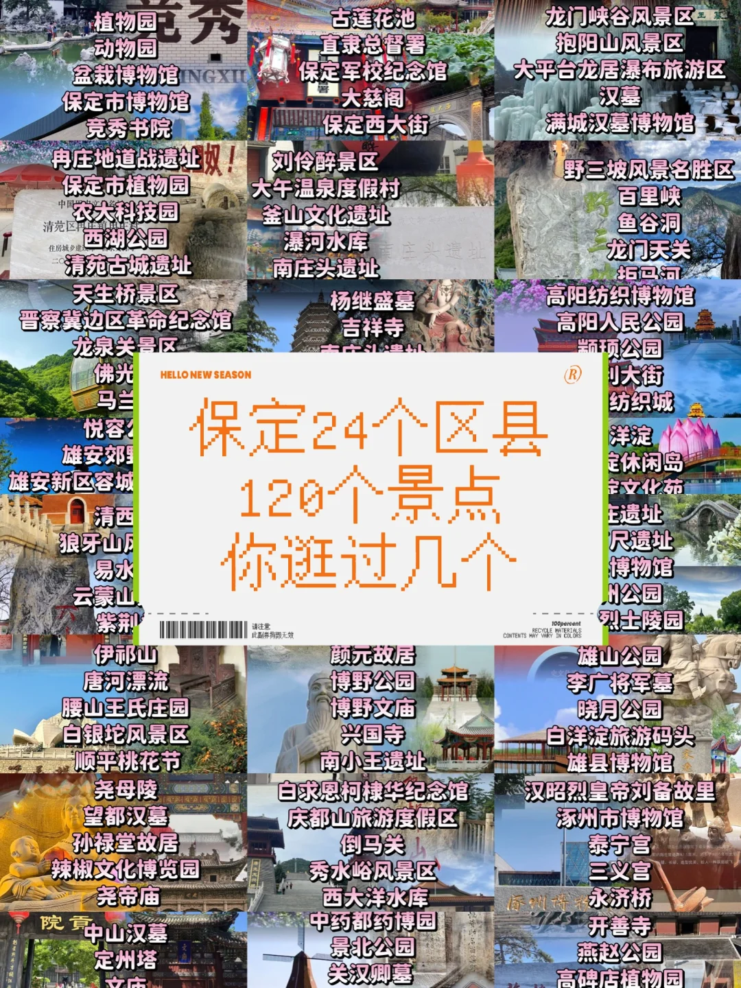 保定24个县市，120个景点，今天一篇给你说清