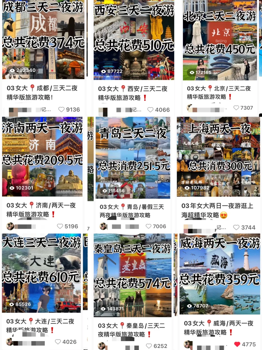 因为一个人穷游中国，收获了10200个粉❗️