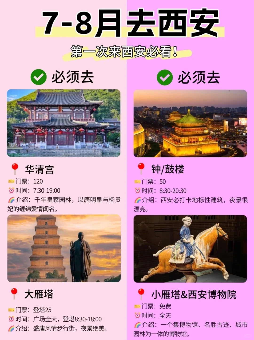 7-8月西安旅游💯攻略，本地人熬夜整理❗