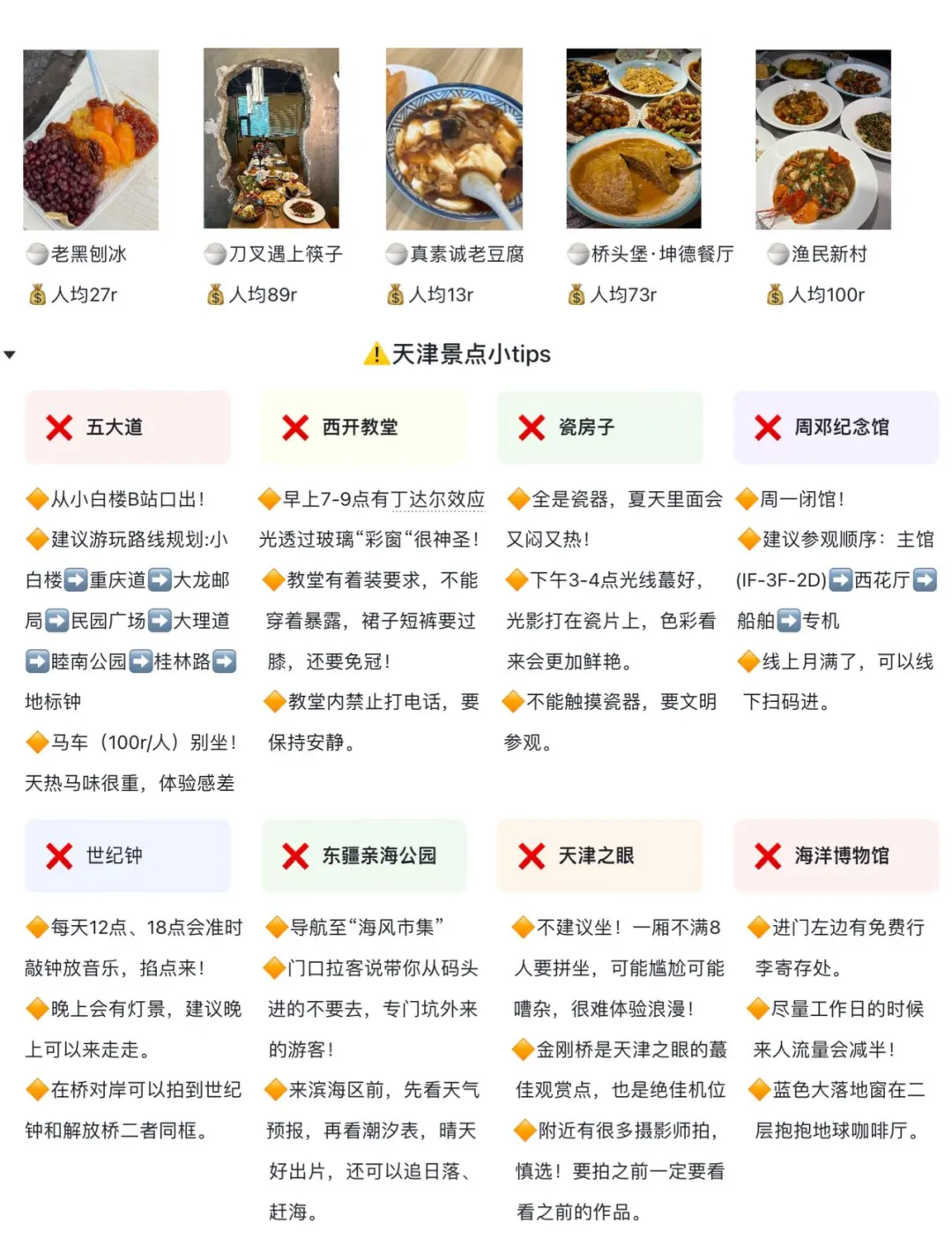 带了2000去天津 结果只用了700 消费观崩了