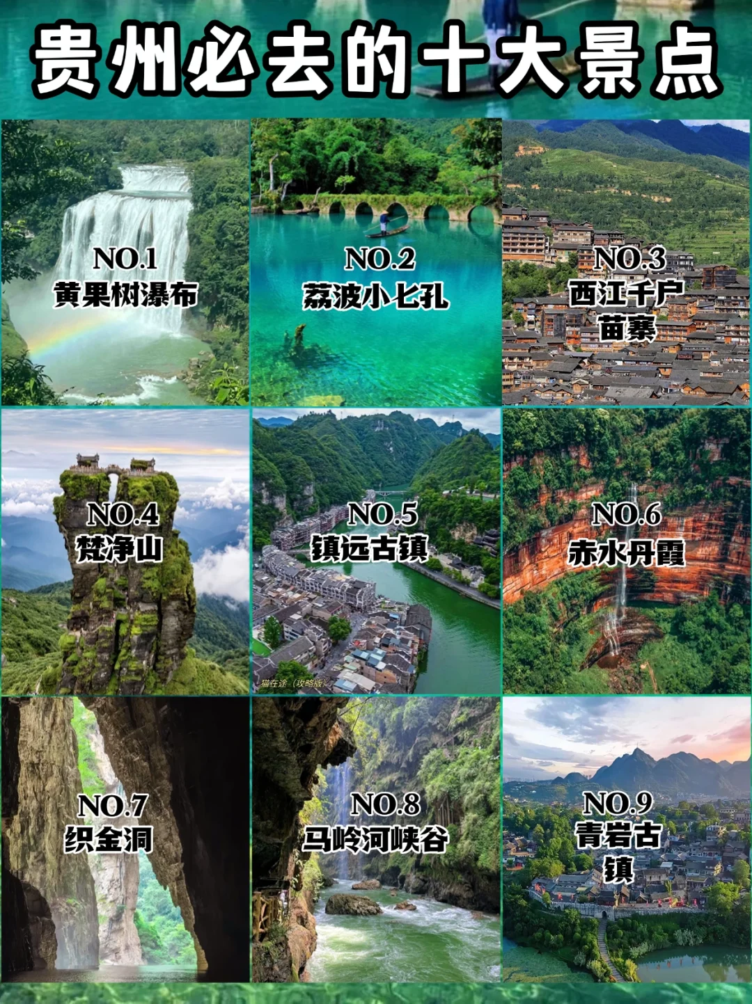 🔥贵州游玩十大景点|避暑圣地🧊全攻略
