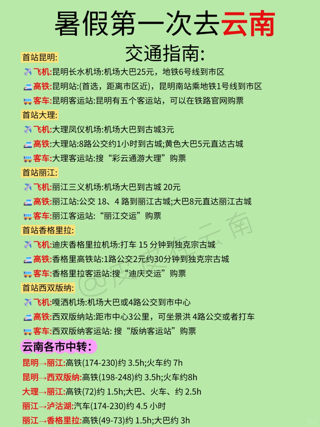 暑假云南亲子游天花板！（不走回头路篇）