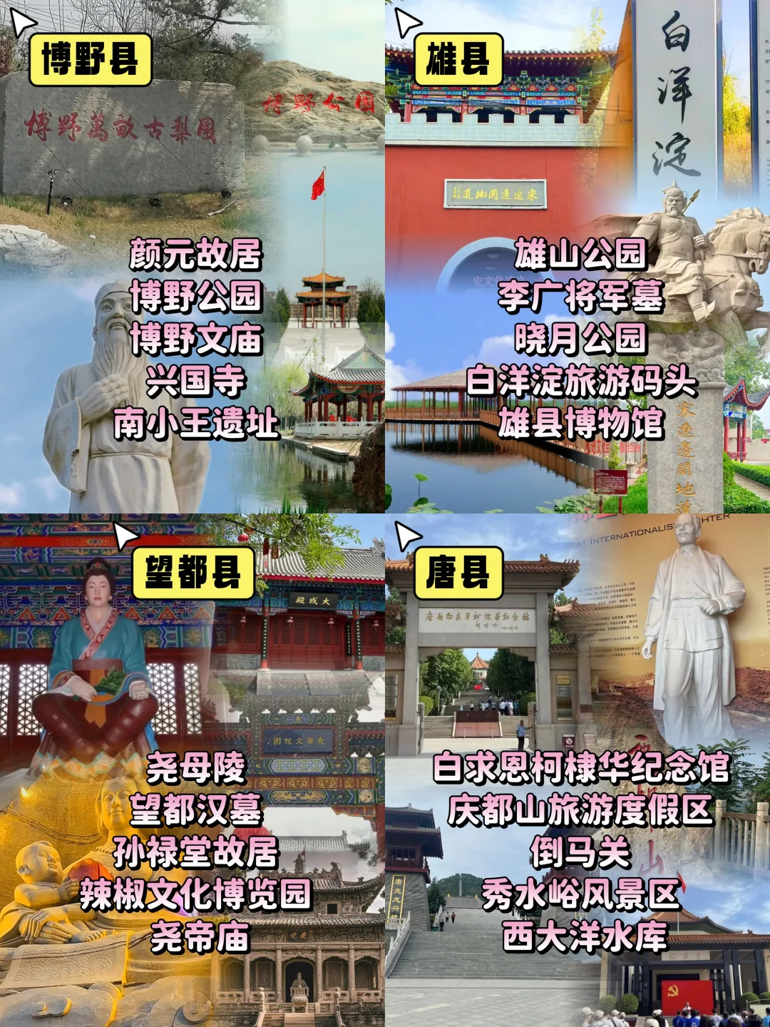 保定24个县市，120个景点，今天一篇给你说清