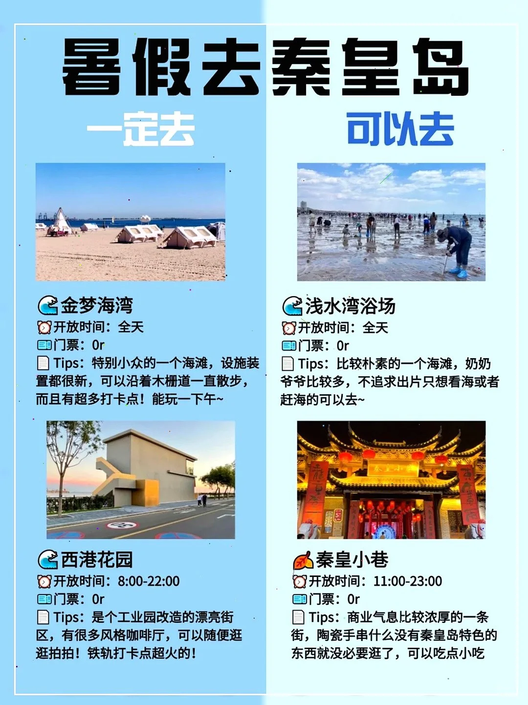 😱秦皇岛暑假游 | 听劝的姐妹快码住！