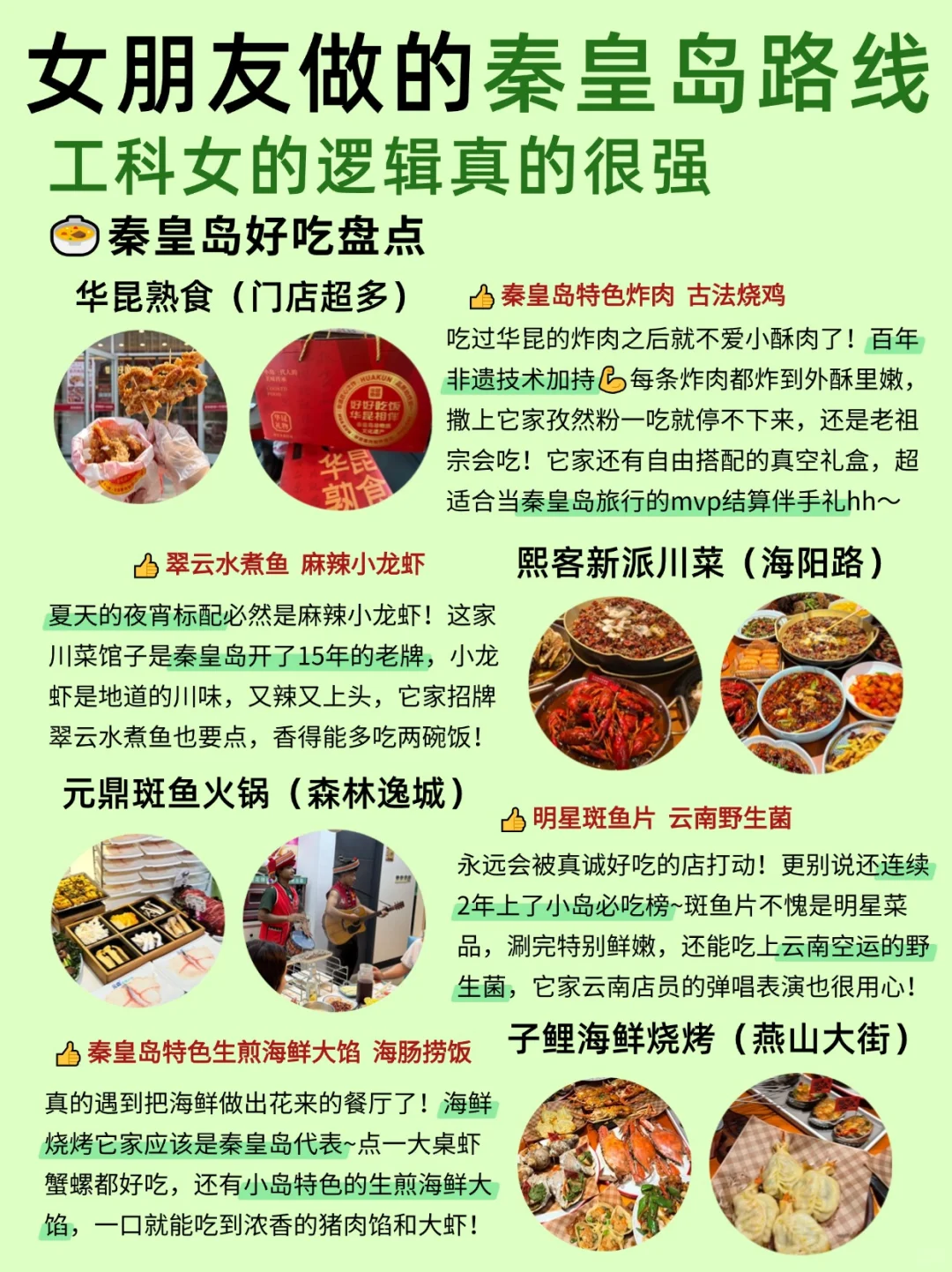 女朋友做的秦皇岛路线~工科女的逻辑就是强