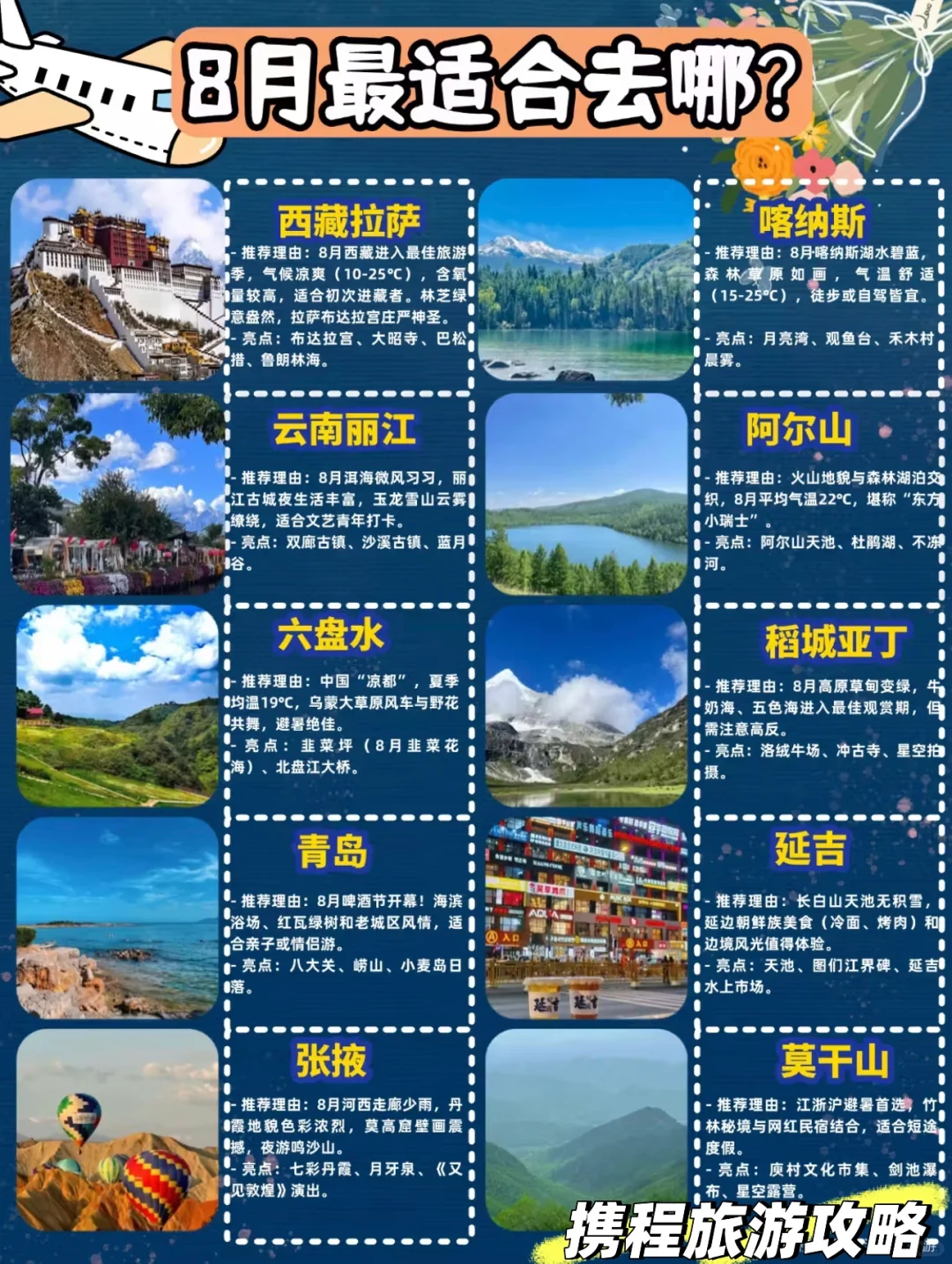 8月旅行地合集✨ 抓住夏天尾巴去撒野