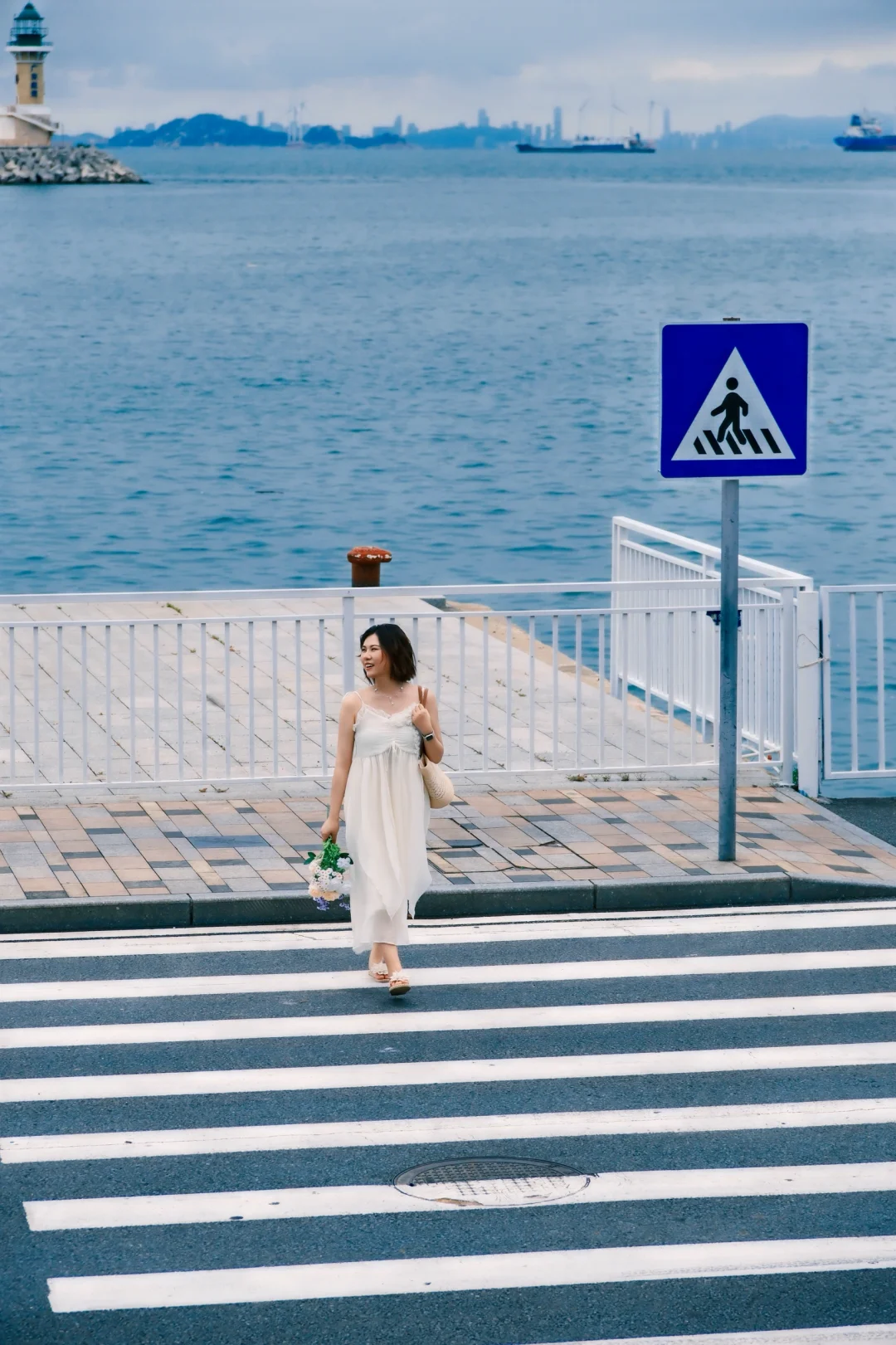 童话里的蓝白小镇🌊