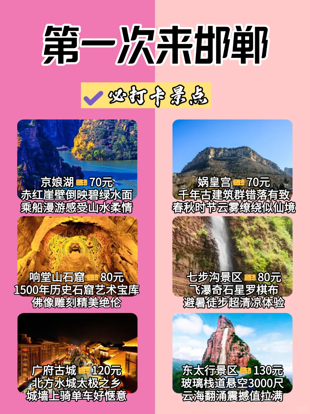 决定了❗6-7月邯郸旅行攻略