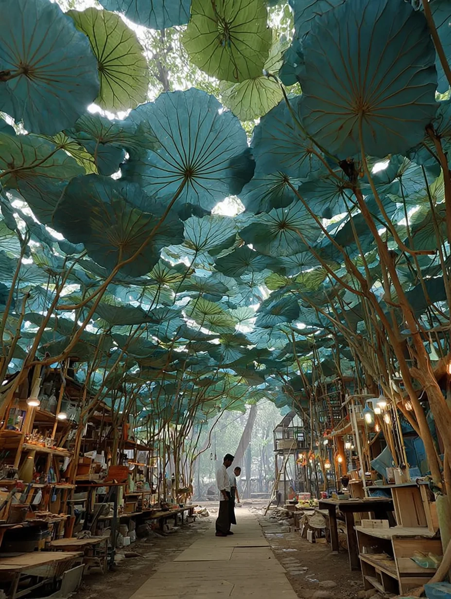 走进 “接天莲叶” 里乘凉太爽了 荷叶天幕