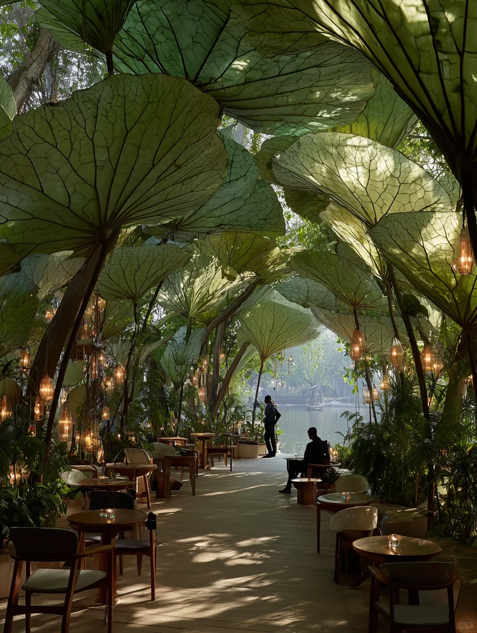 走进 “接天莲叶” 里乘凉太爽了 荷叶天幕