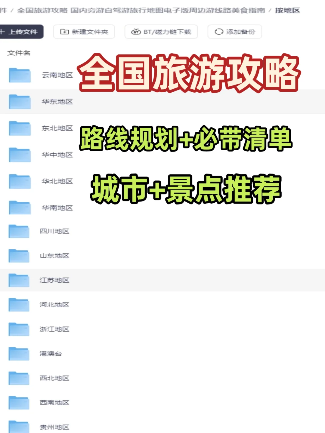 旅游攻略国内旅行景点推荐必带清单电子版