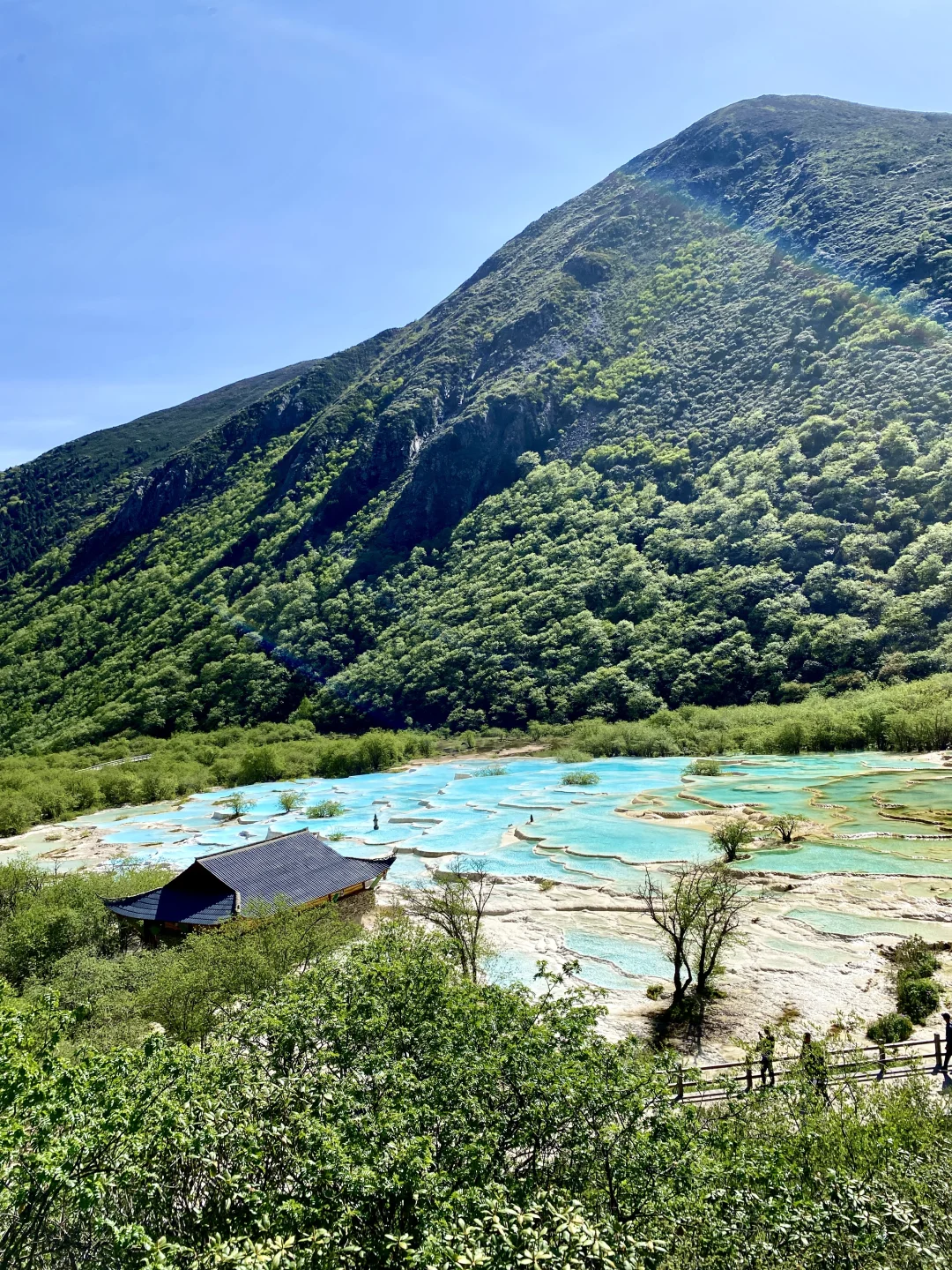 黄龙争艳池&五彩池💙💚