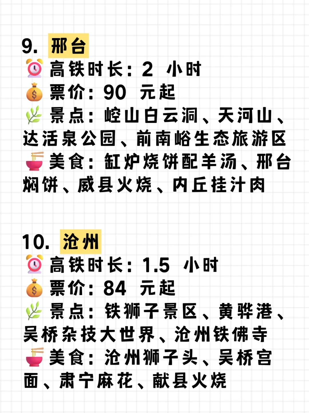 北京❗2h高铁直达的20个旅游城市，建议收藏
