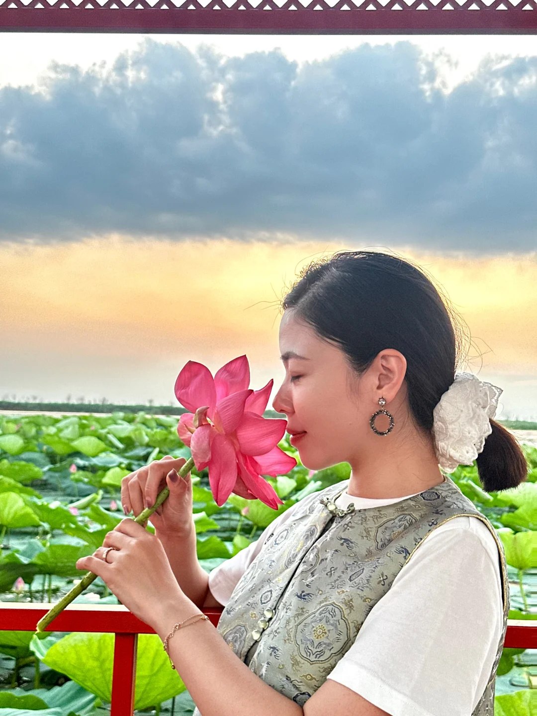 真的不敢相信！在白洋淀遇到了坠美日落🌅