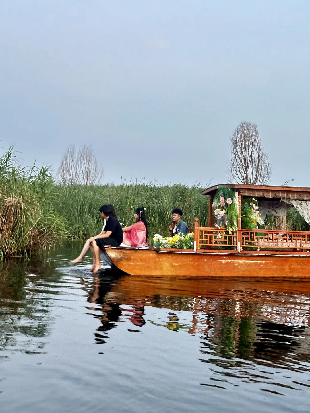 真的不敢相信！在白洋淀遇到了坠美日落🌅