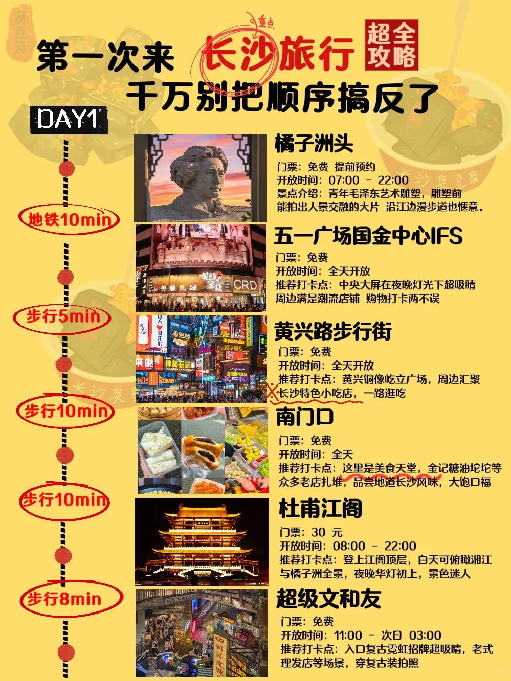 长沙周末2天1晚旅游攻略！美食探店➕出行指南