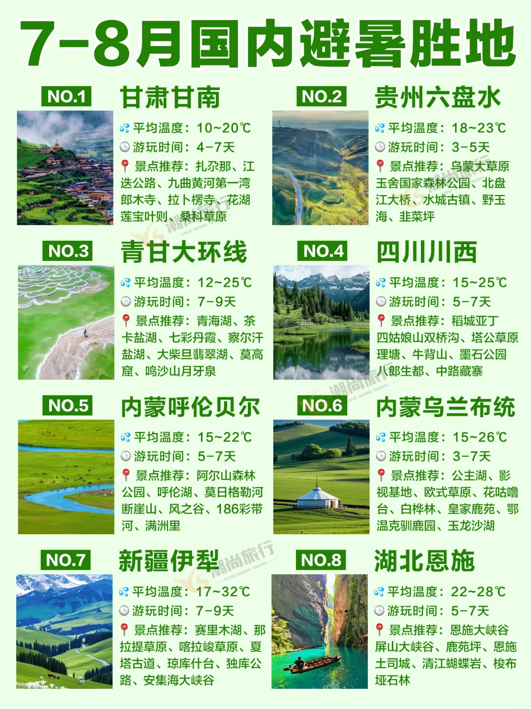 逃离酷暑💦 7-8月必去的16个清凉秘境！