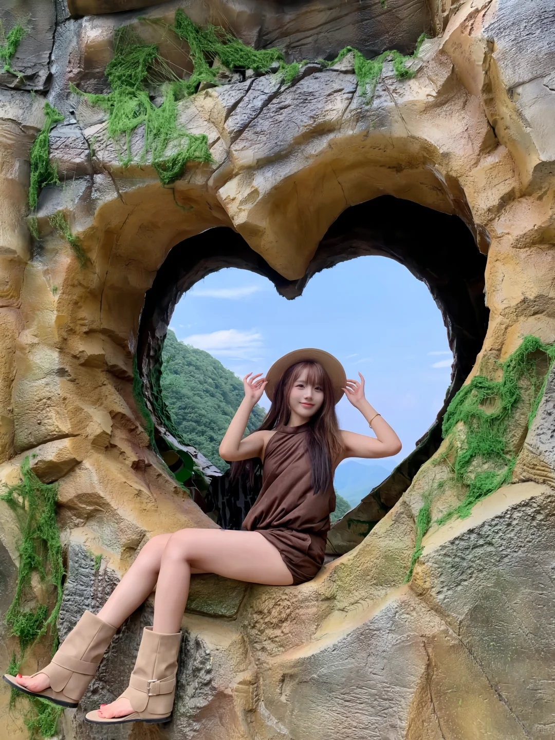 “心洞”一夏🏞️在21度的气温打卡爱心洞💗