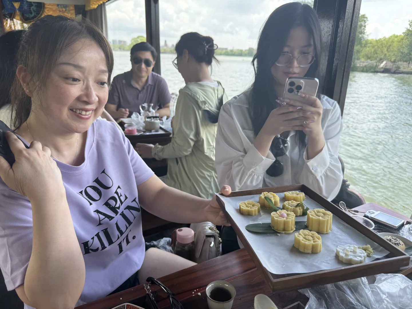 嘉兴南湖的晚霞和喷泉我都要