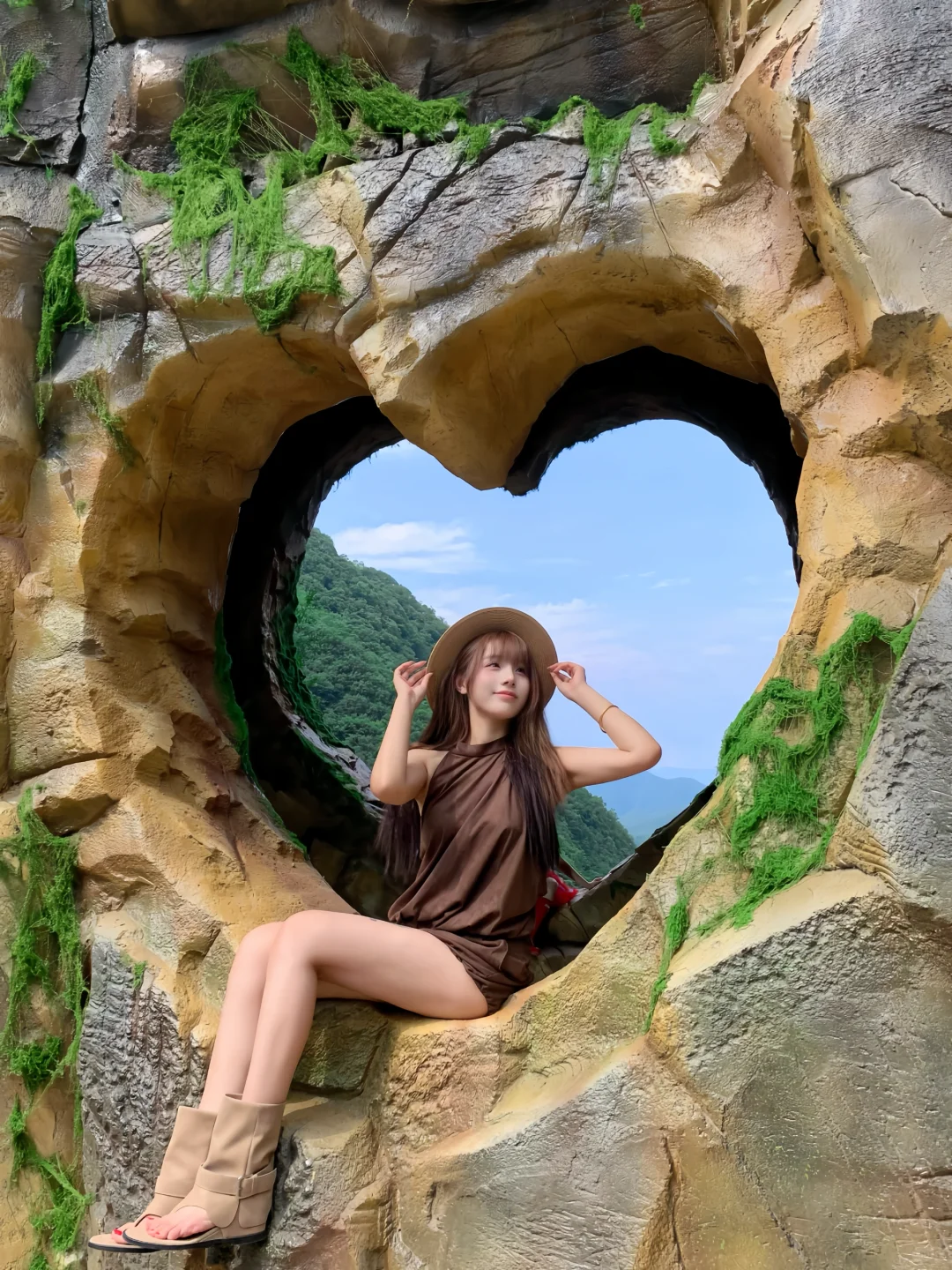 “心洞”一夏🏞️在21度的气温打卡爱心洞💗