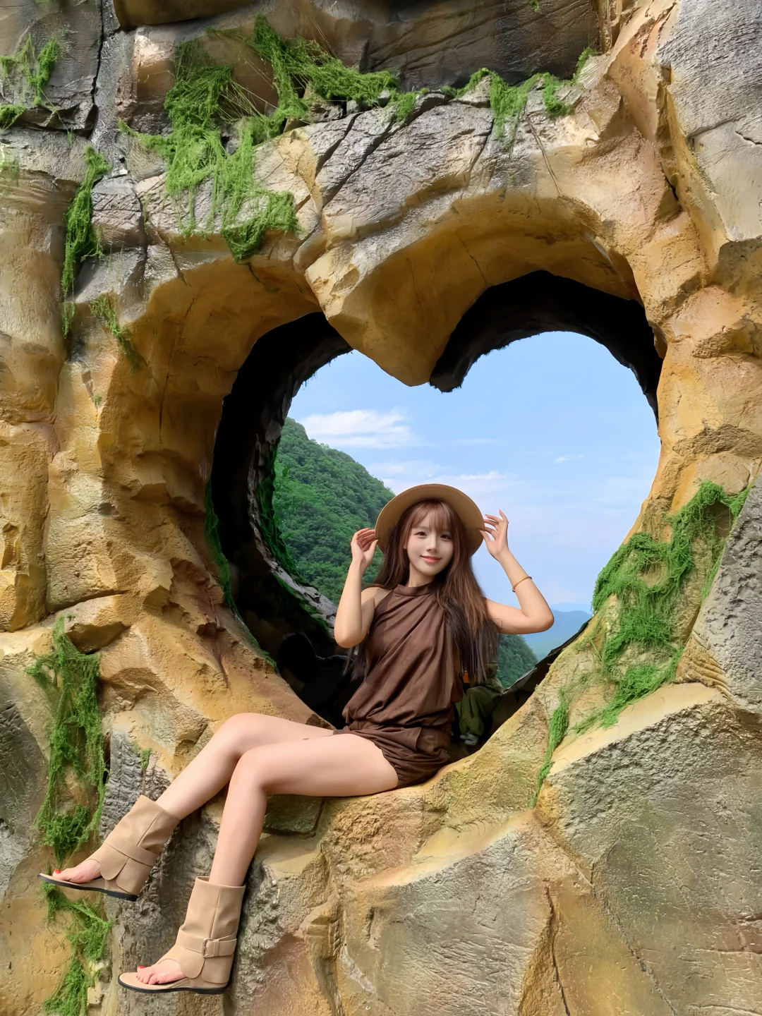 “心洞”一夏🏞️在21度的气温打卡爱心洞💗
