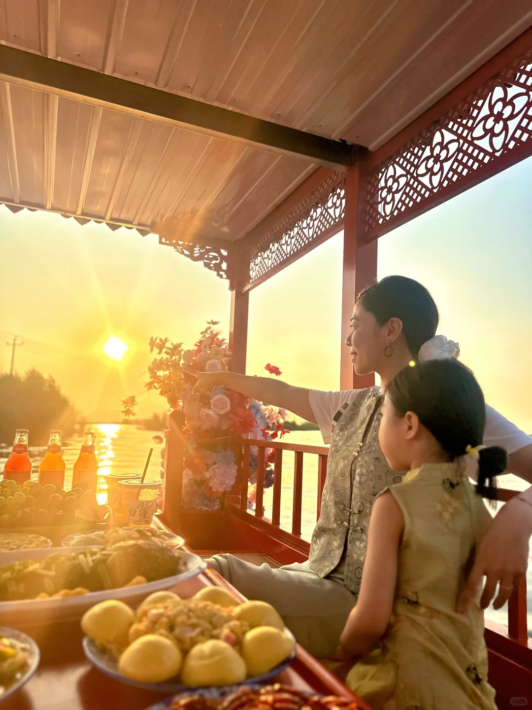 真的不敢相信！在白洋淀遇到了坠美日落🌅