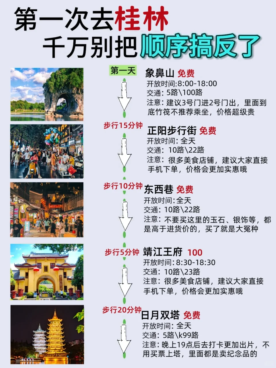桂林三天两夜！不绕路旅游攻略，直接抄作业